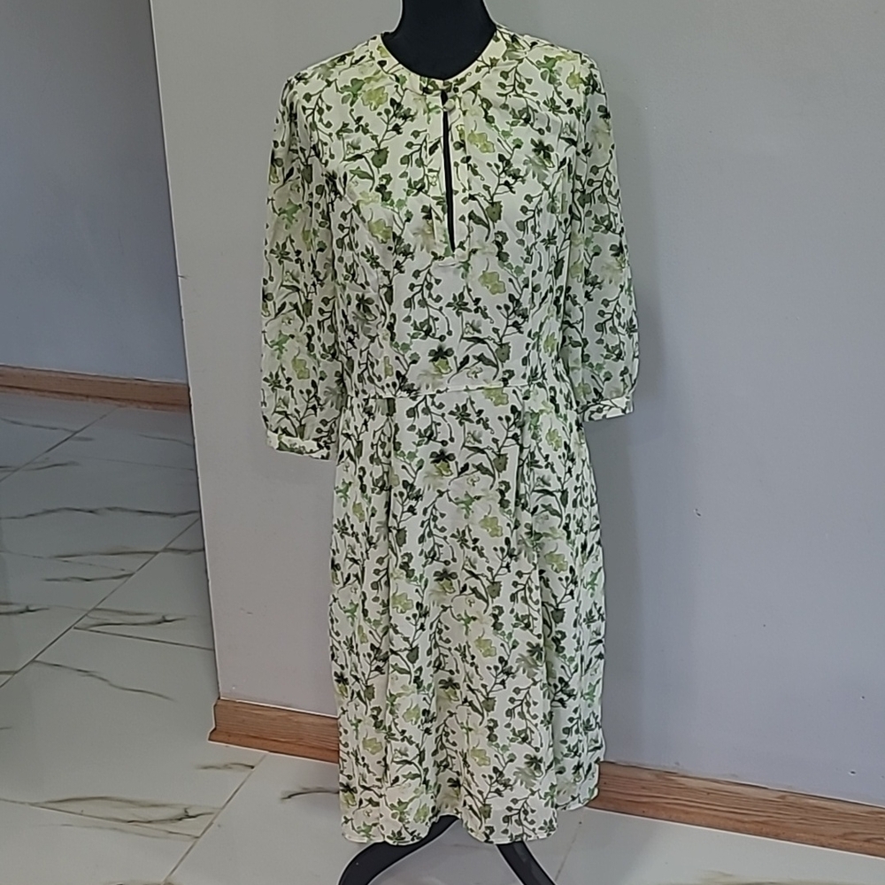 Floral Green Dress